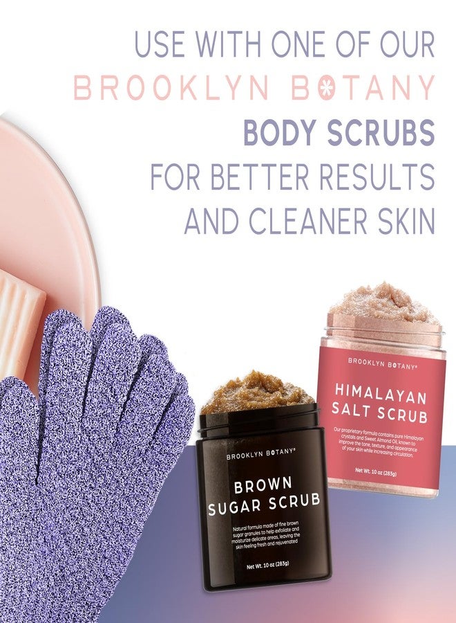 Brooklyn Botany Exfoliating Gloves for Bath and Shower - Heavy Duty Exfoliating Body Scrubber for Massage and Dead Skin Remover for Body - 1 Pair - Image 3