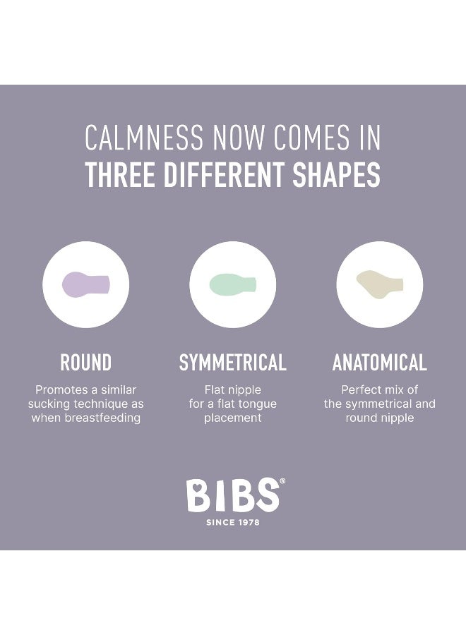 BIBS مجموعة بيبس كولور تري-إت: 3 مصاصات لاحتياجات طفلك الفريدة، حلمة دائرية، متناظرة وتشريحية من اللاتكس الطبيعي، 0+ أشهر (عبوة من 3)، أزرق فاتح - Image 3