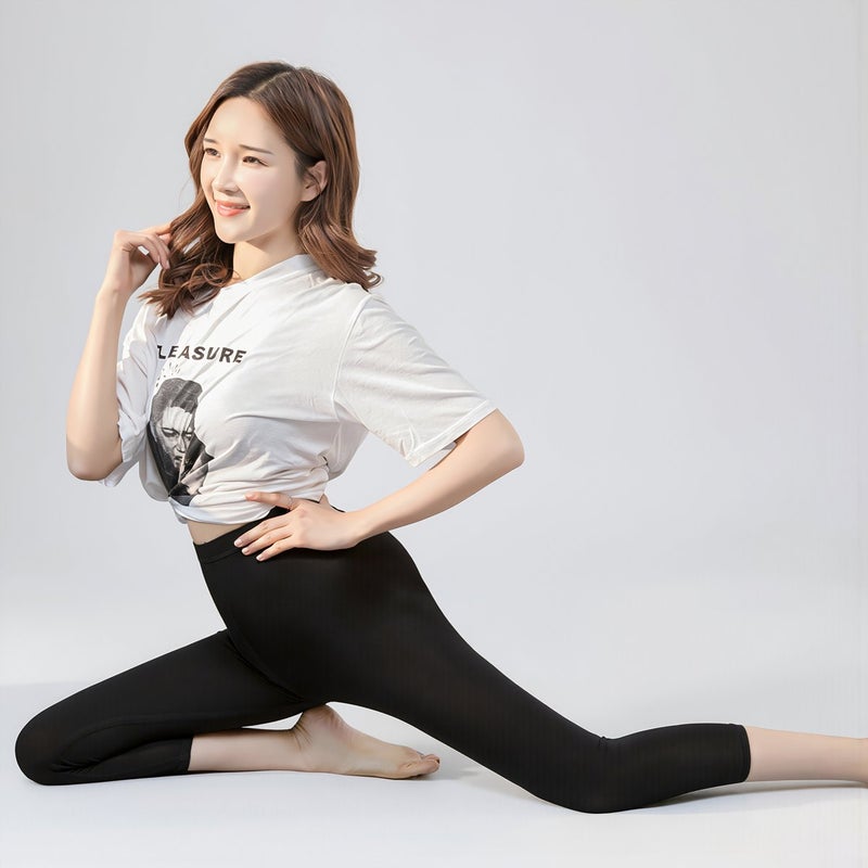 Modal Capri Leggings for Women Soft Stretchy Lightweight Summer Thin Casual Gray Size M - Image 2