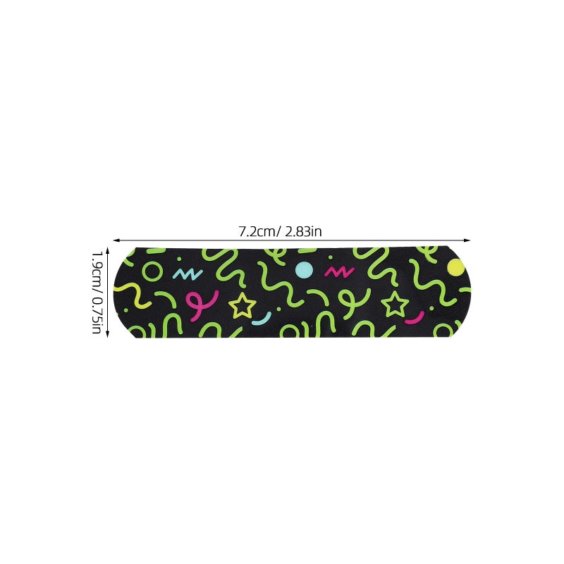 Glow In The Dark Adhesive Bandages 100pcs Cartoon Pattern Wound Care Patches For Night Use - Image 3