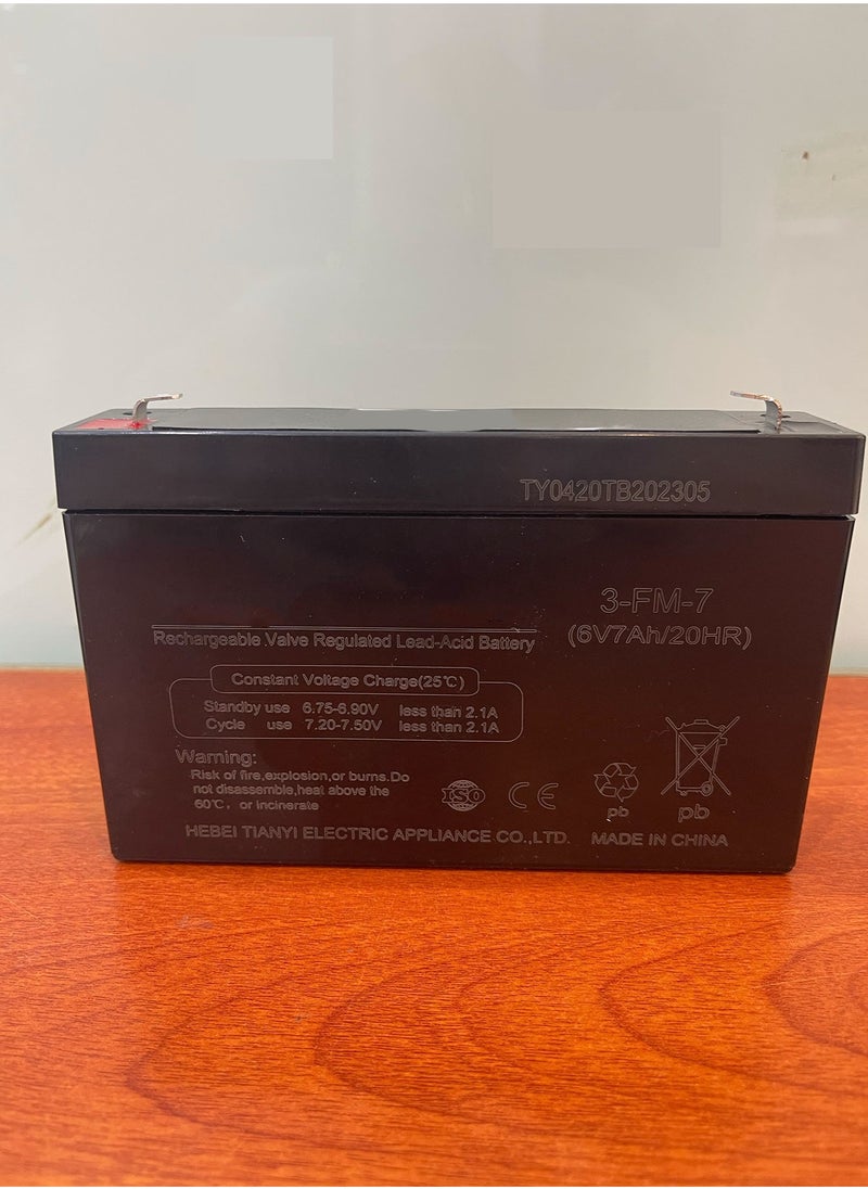 Generic - 6V 7AH Lead-acid Battery Suitable for Children's Electric Cars and  Electric Motorcycles and Electric Tricycles - Image 1