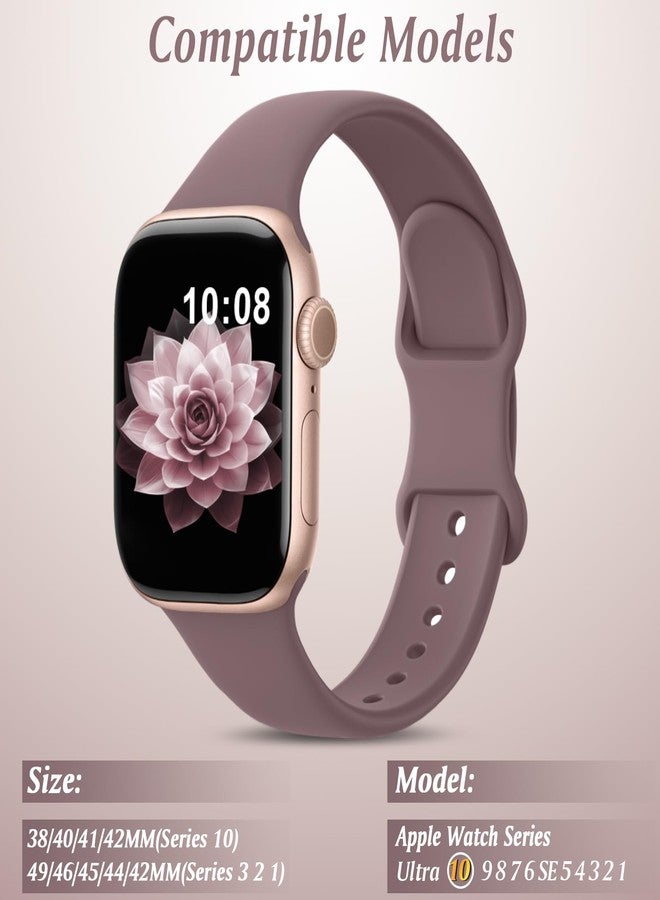 EOMTAM Patenting 10 Pack Sport Bands Compatible with Apple Watch Bands Women Men 40mm 41mm 38mm 45mm 44mm 42mm 46mm 49mm,Silicone iWatch Bands Waterproof Strap for iWatch Series 10 9 8 7 6 5 4 SE Ultra - Image 4