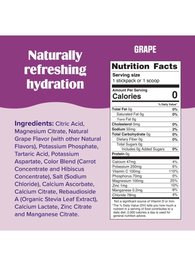 Ultima Replenisher Electrolyte Hydration Powder, Grape, 20 Stickpacks Pouch - Image 2