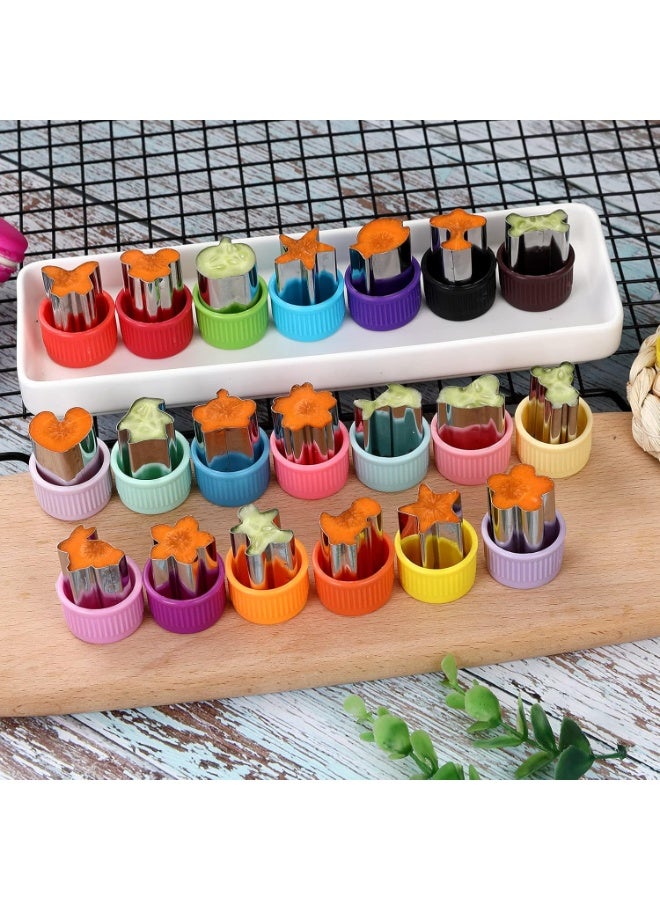 Vegetable Cutter Shape Set, Mini Cookie Cutters,Biscuit Cutter to Decorate Food, Children's Baking and Food Supplement tool Accessories Kitchen Crafts, (20PCS+20Fork) - Image 5