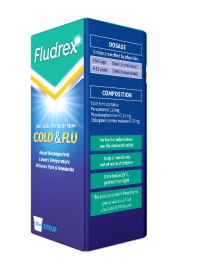 Fludrex Cold & Flu Syrup 120ml