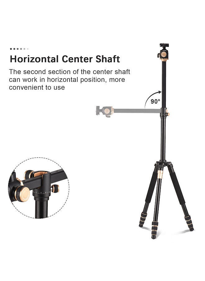 ANDOER - Andoer 184cm/72.4in Portable Photography Tripod Horizontal Camera Tripod Stand Monopod Aluminum Alloy 8kg/17.6lbs Load Capacity - Image 1