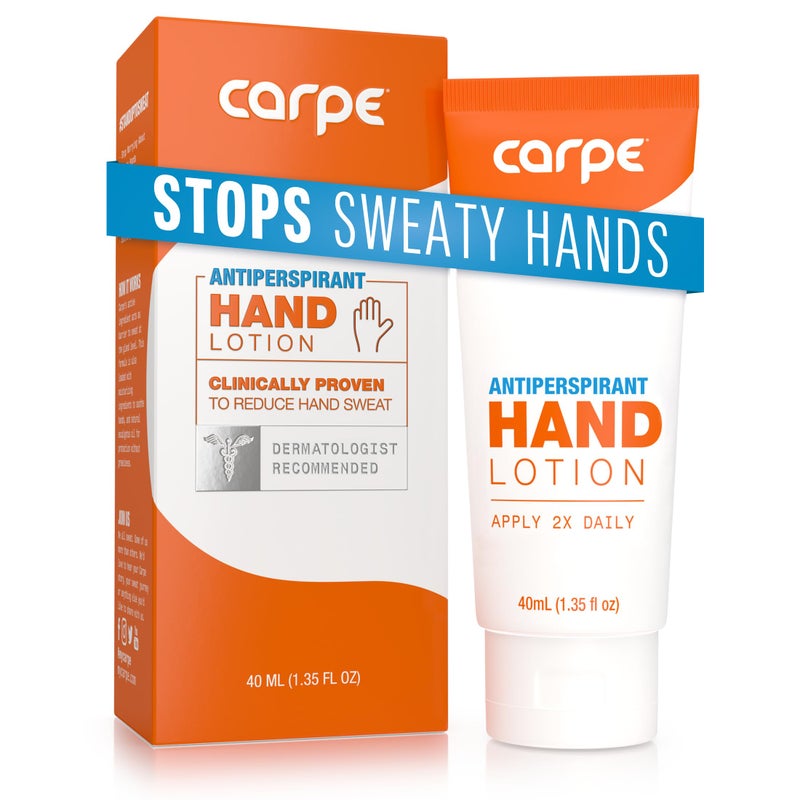Carpe Antiperspirant Hand Lotion, A dermatologist-recommended smooth lotion that helps stop hand sweat, Great for hyperhidrosis (Original Eucalyptus) - Image 1