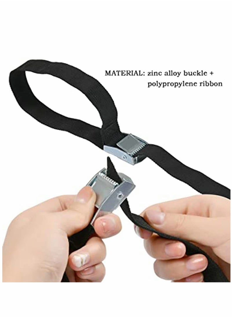 SYOSI - 4 Pcs Fastening Straps with Buckle, 2.5m x 2.5cm Heavy Duty Tie Down Adjustable Straps Tension Straps Polypropylene Webbing Lashing Straps for Bike, Motorcycle, Car, Auto - Image 1