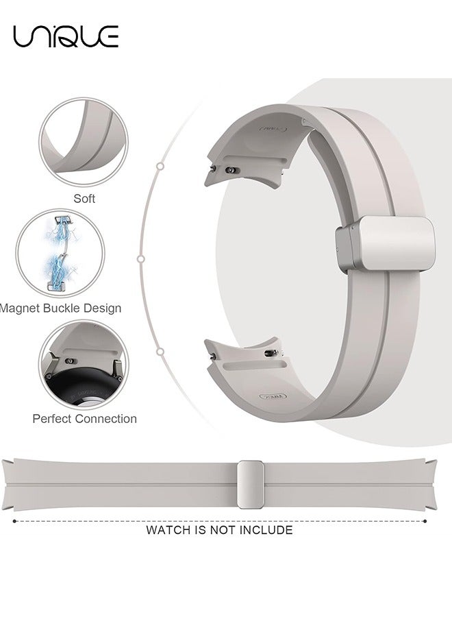 Unique 2 Pack Band Compatible with Samsung  Galaxy Watch 5 Pro 45mm/ Galaxy Watch 5 40mm 44mm/ Watch 4 40mm 44mm/ Watch 4 Classic 42mm 46mm, 20mm, No Gap Silicone Replacement Strap with Colorful Buckle - Image 3