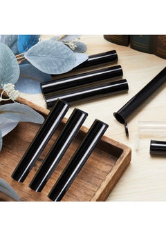 KASTWAVE 150 Pcs Plastic PVC Tube Storage Black Plastic Tube 116mm Plastic Container Holder Vial Pill Bottle Empty Plastic Bottles with Lids  - Image 5