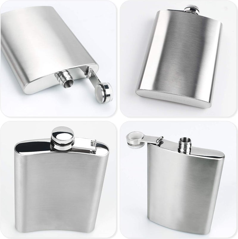 BEDEONE 8 Oz Flask for Men, Leakproof Stainless Steel Flask with Funnel, Ideal for Camping and Gifting - Image 4