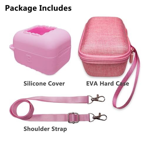 JCHPINE Hard Carrying Case and Silicone Cover for Bitzee Interactive Toy Digital Pet, Accessories Case for Bitzee Virtual Electronic Pets Original 15 Animals (Pink) - Image 2