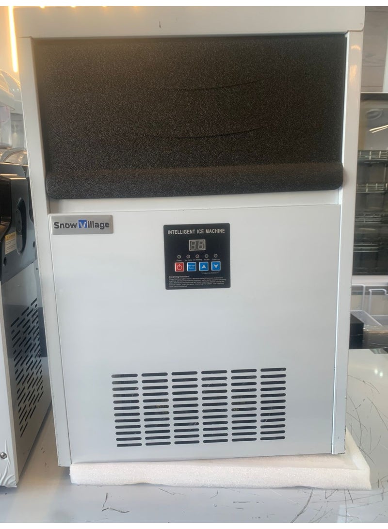 سنو فيلج آلة صنع الثلج التجارية من Snow Village، 50 كجم/24 ساعة، ماكينة ثلج ستانلس ستيل مدمجة تحت الطاولة بسعة تخزين 12 كجم، للمطاعم والفنادق والمقاهي - Image 2