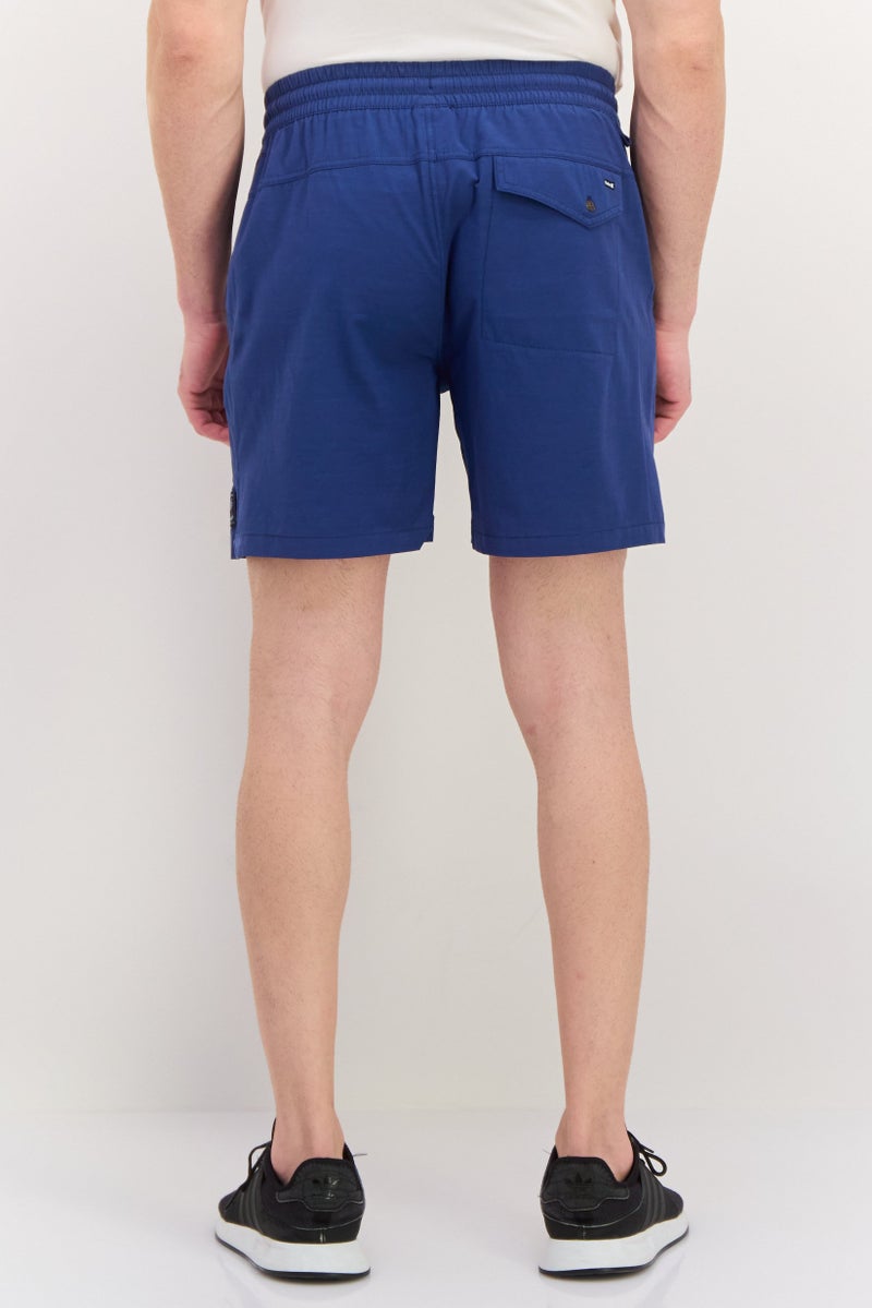 Hurley Men Sportswear Fit 6 Inseam Brand Logo Training Shorts, Dark Blue - Image 3