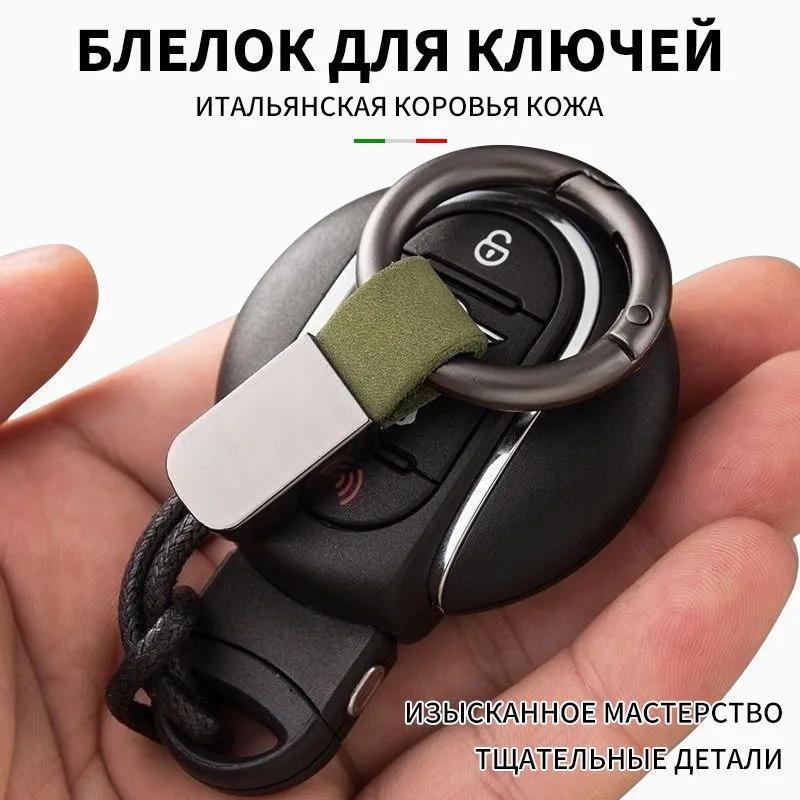 Car Keychain: Premium Zinc Alloy & Alcantara - Elegant Light Pink Sleek Design for Car Key Sets - Image 2