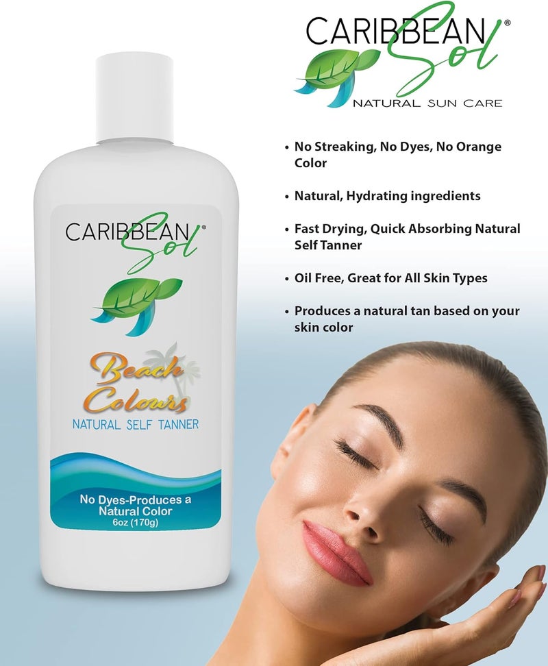 Caribbean Sol Natural Sun & Skin Care Caribbean Solutions Beach Colours Natural Self Tanner - 6oz - Image 2
