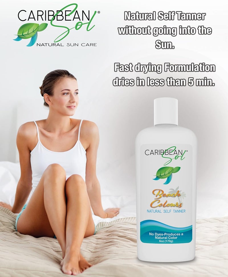 Caribbean Sol Natural Sun & Skin Care Caribbean Solutions Beach Colours Natural Self Tanner - 6oz - Image 3
