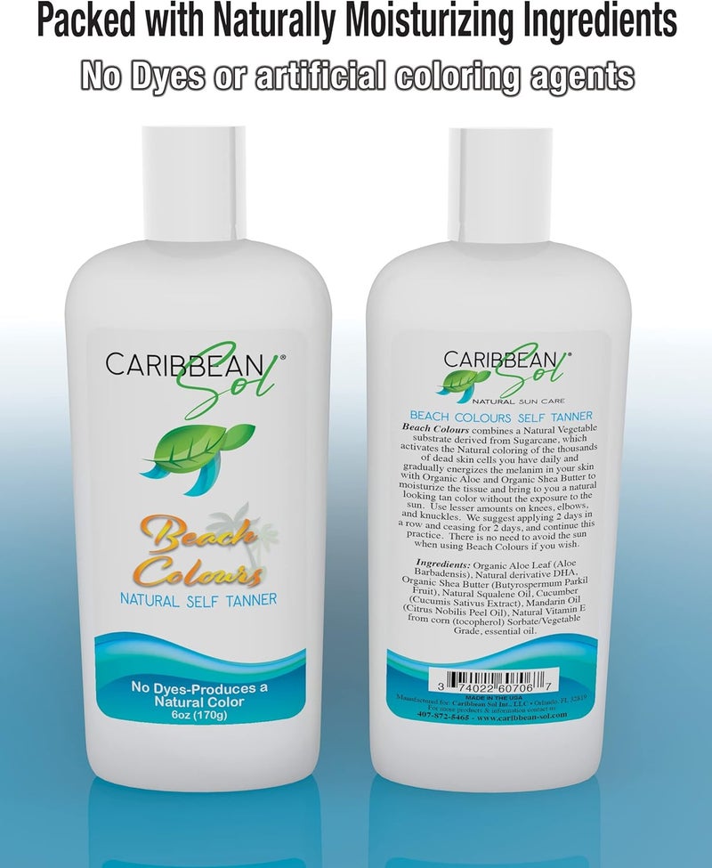 Caribbean Sol Natural Sun & Skin Care Caribbean Solutions Beach Colours Natural Self Tanner - 6oz - Image 4