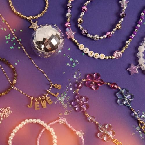 STMT DIY Glitz N Disco Jewelry Case Makes Over 15 Accessories Includes Disco Beads for Bracelets Charms Storage Bracelet Making Kit Great Gifts for Girls Jewelry Making Kit for Girls 812 - Image 5