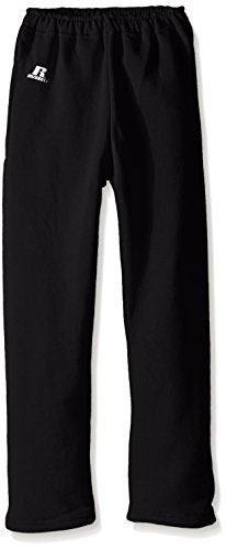 Russell Athletic Big Boys' Youth Dri-Power Fleece Open Bottom Pocket Pant, Black, Medium - Image 3