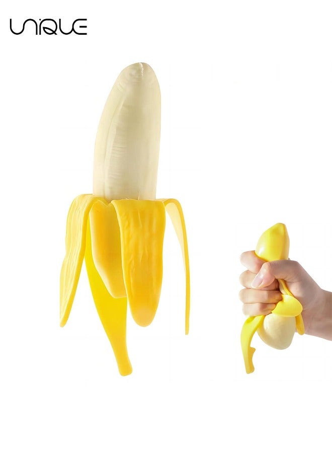 يونيك لعبة الإجهاد الموز ، لعبة الموز الحسية قابلة للتمدد ، ألعاب تخفيف التوتر ، ألعاب تململ للأطفال والكبار ، ألعاب تخفيف التوتر فائقة النعومة حفلة الموز - Image 1