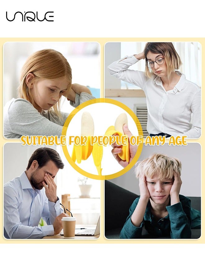 يونيك لعبة الإجهاد الموز ، لعبة الموز الحسية قابلة للتمدد ، ألعاب تخفيف التوتر ، ألعاب تململ للأطفال والكبار ، ألعاب تخفيف التوتر فائقة النعومة حفلة الموز - Image 5