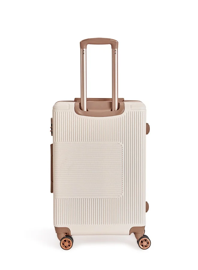 LIMRA Luggage set 5 pieces travel Bags with a distinctive design from limra Beige/gold