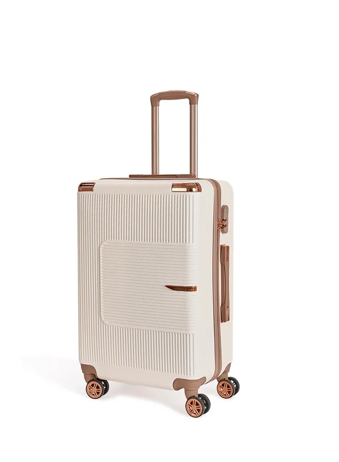 LIMRA Luggage set 5 pieces travel Bags with a distinctive design from limra Beige/gold