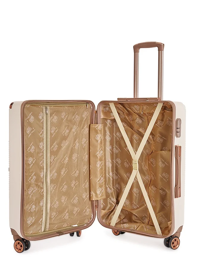 LIMRA Luggage set 5 pieces travel Bags with a distinctive design from limra Beige/gold