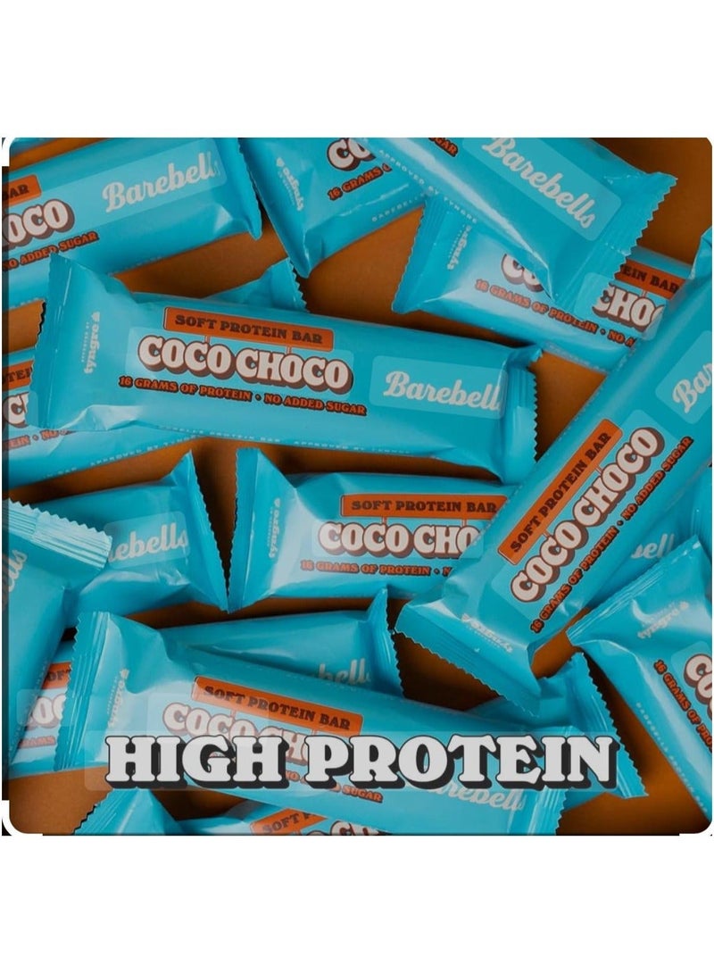 Barebells Protein Bar Coco Choco 12 Bars x 55g - High Protein Snack Bar with Coconut and Chocolate Flavor - Image 2