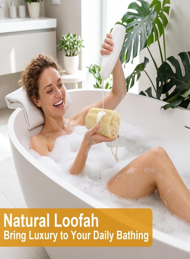 CrazyTerra Natural Loofah Sponge (2 Pcs), 6“ Organic Loofah Eco Friendly 100% All Natural Biodegradable luffa Cleaning Exfoliating Body Scrubber Egyptian Loofa for Deep Clean Real loofah Bath Shower Men Women - Image 2