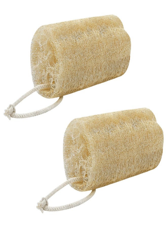 CrazyTerra Natural Loofah Sponge (2 Pcs), 6“ Organic Loofah Eco Friendly 100% All Natural Biodegradable luffa Cleaning Exfoliating Body Scrubber Egyptian Loofa for Deep Clean Real loofah Bath Shower Men Women - Image 1