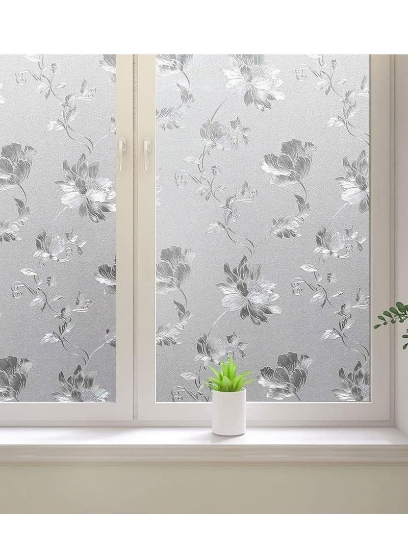Captaintech Privacy Window Films, Self Adhesive Privacy Frosted Opaque Glass Window Film, for Bathroom Door, Decorative Stickers, UV Blocking Heat Control Coverings, Home Office, Front Door(45 * 200cm) - Image 3