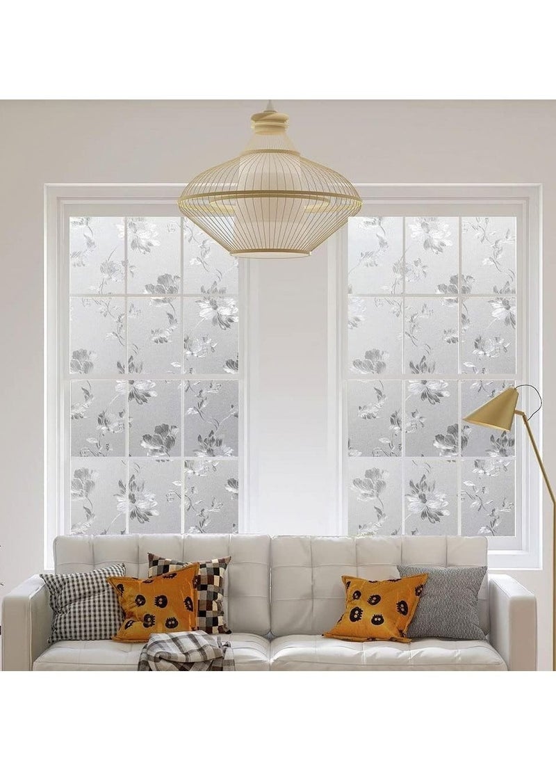 Captaintech Privacy Window Films, Self Adhesive Privacy Frosted Opaque Glass Window Film, for Bathroom Door, Decorative Stickers, UV Blocking Heat Control Coverings, Home Office, Front Door(45 * 200cm) - Image 4