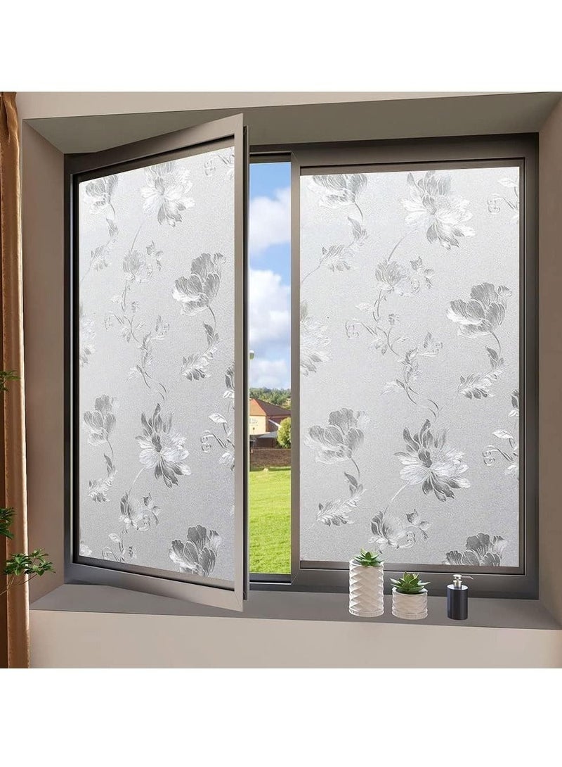 Captaintech Privacy Window Films, Self Adhesive Privacy Frosted Opaque Glass Window Film, for Bathroom Door, Decorative Stickers, UV Blocking Heat Control Coverings, Home Office, Front Door(45 * 200cm) - Image 5