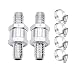 mxuteuk 2Pcs 12 12mm Aluminium Silver Non Return One Way Check Valve with 4Pcs 1016mm Universal Adjustable Hose Clamps for Fuel Petrol Diesel Line Oil MH03212mm - Image 2
