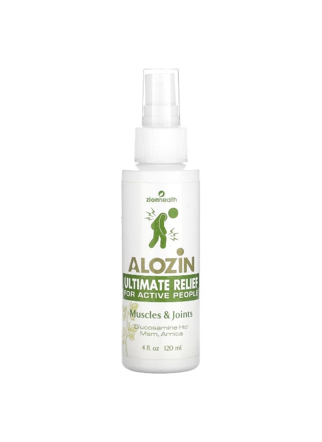 Zion Health Zion Health, Alozin Ultimate Relief, Muscles & Joints, 4 fl oz (120 ml)  - Image 1