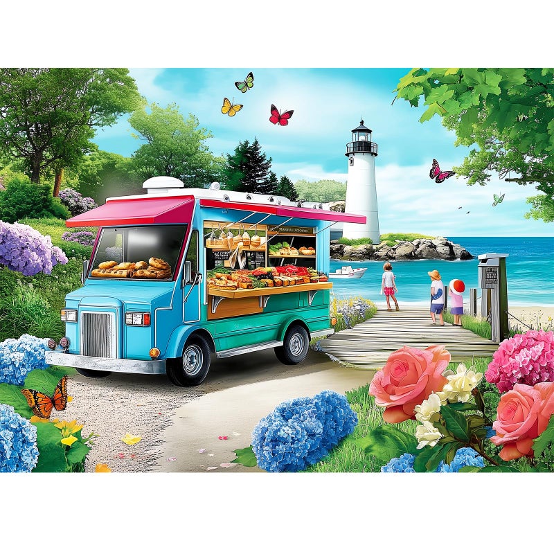 WSCXSC 300 Piece Puzzles for Adults Beach Jigsaw Puzzles for Kids Ages 810 1012 300 Pieces Adult Puzzle Pieces Family Challenging Puzzle Game Home Decor Gift Toy 205x15IN - Image 3
