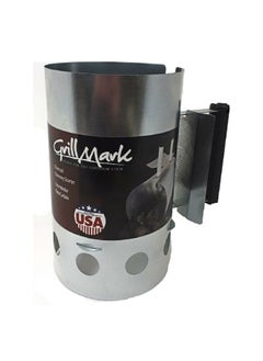 Grill Mark Sturdy Charcoal Chimney Starter Chrome 10.5 x 6.5 Inch 39470/BBQ-467637  - Image 3