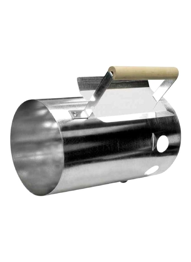 Grill Mark Sturdy Charcoal Chimney Starter Chrome 10.5 x 6.5 Inch 39470/BBQ-467637  - Image 2