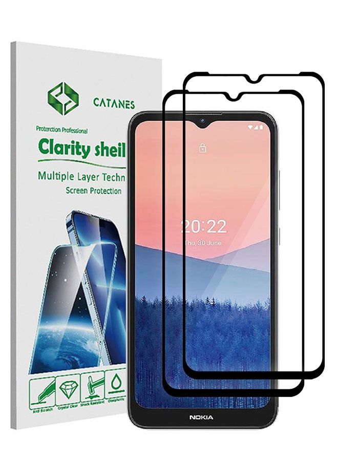 CATANES 2 Pack For Nokia C21 Tempered Glass Screen Protector Full Glue Back - Image 1