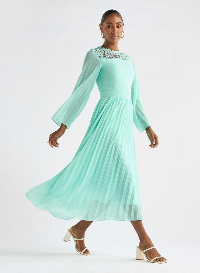 Splash FAV Pleated Chiffon Dress - Image 1