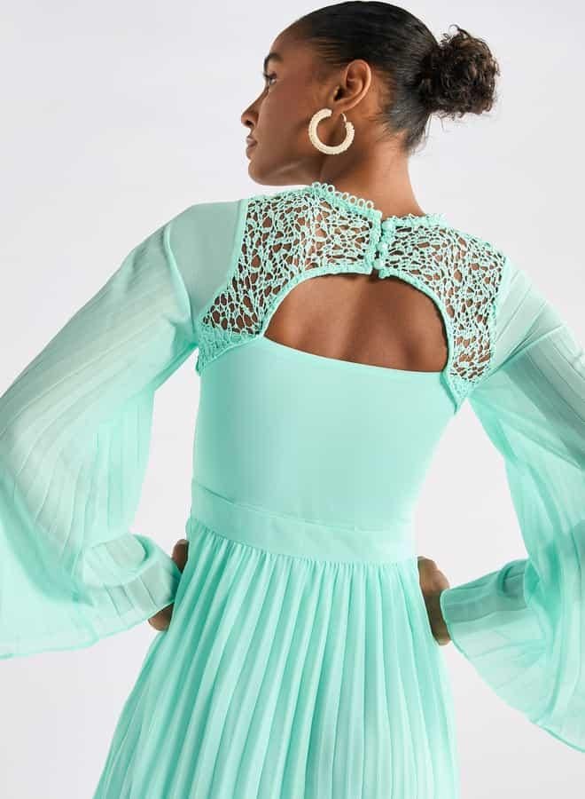 Splash FAV Pleated Chiffon Dress - Image 4