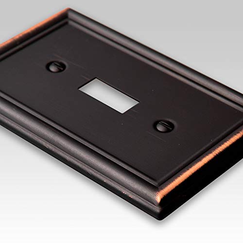 Amerelle 149TDB Chelsea Wallplate, 1 Toggle, Steel, Aged Bronze, 1-Pack - Image 2