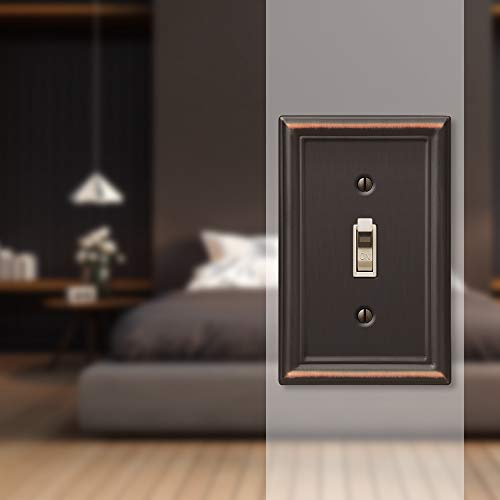 Amerelle 149TDB Chelsea Wallplate, 1 Toggle, Steel, Aged Bronze, 1-Pack - Image 3