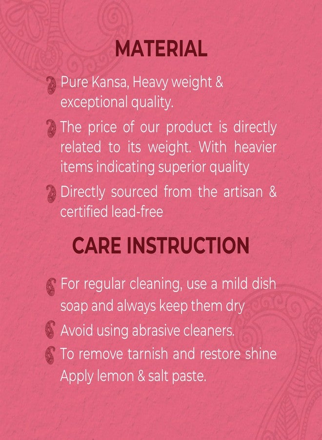 Ambi Home 100% Pure Kansa Spoon Set of 2 - 17 cm, 55g Each | Traditional Indian Bronze Utensils for Rituals, Ceremonies & Daily Use | Health-Friendly Gift for All Occasions | Kansa Spoon - Image 5