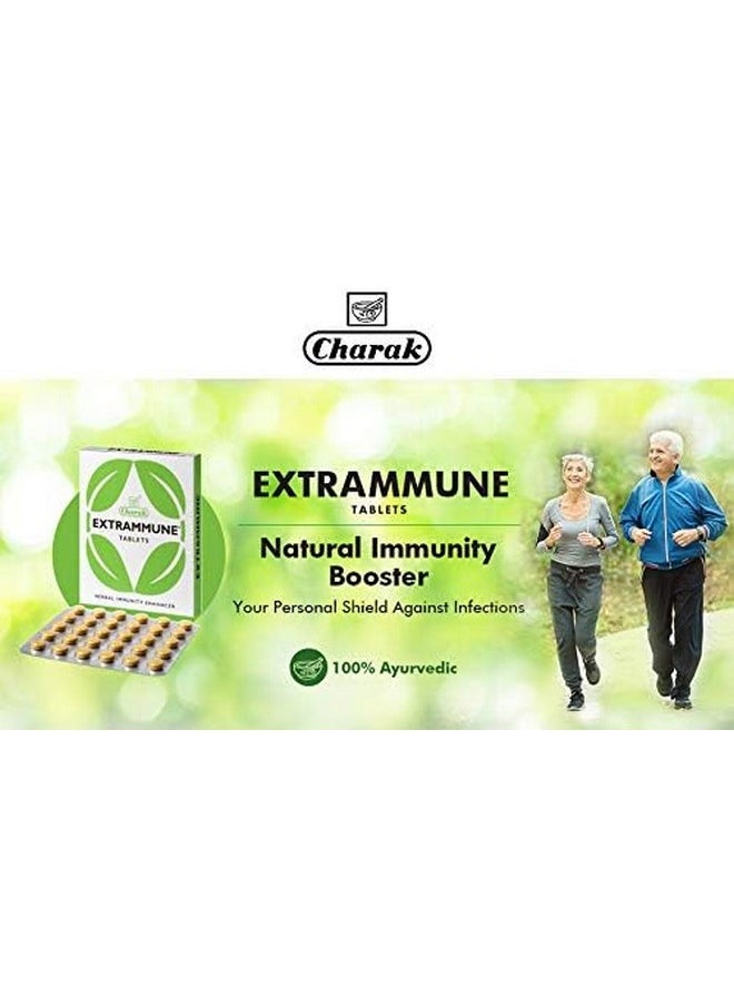 Charak Pharma Extrammune Tablets To Boost Immunity - Pack Of 3 (30 Tablet Each Pack)  - Image 2