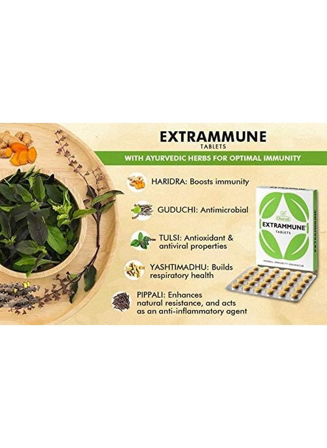 Charak Pharma Extrammune Tablets To Boost Immunity - Pack Of 3 (30 Tablet Each Pack)  - Image 3