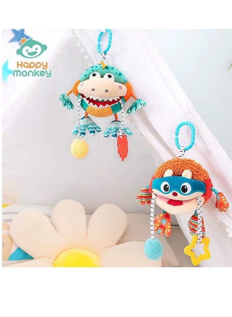 Happy Monkey Plush Animal Stroller & Crib Toy - Image 2