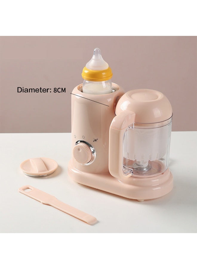 بواو BOAO 4 في 1 معالج طعام كهربائي للأطفال مع قاطع ومطحنة وبخار | خلاط طعام محمول للأطفال مع تنظيف ذاتي للأطفال (وردي) - Image 2